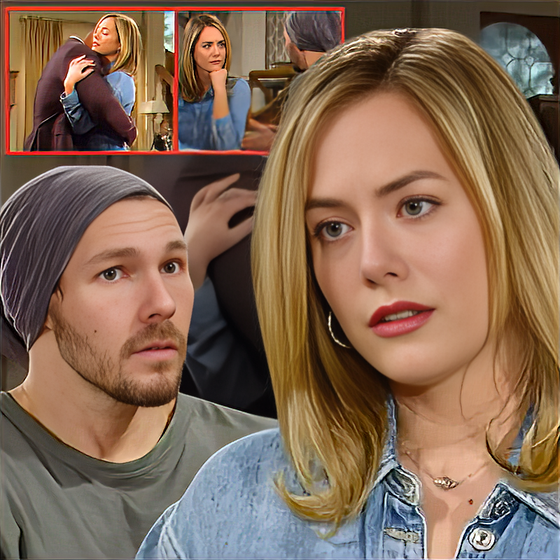 Hope and Carter share emotional embrace after heartfelt conversation at Brooke’s house!