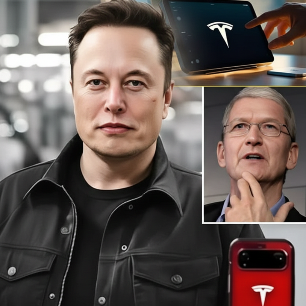 “APPLE IS NOT MY COMPETITOR ANYMORE” — Elon Musk Unveils Tesla Pi Phone, Ignites Fiery Response From Tim Cook and the Tech World