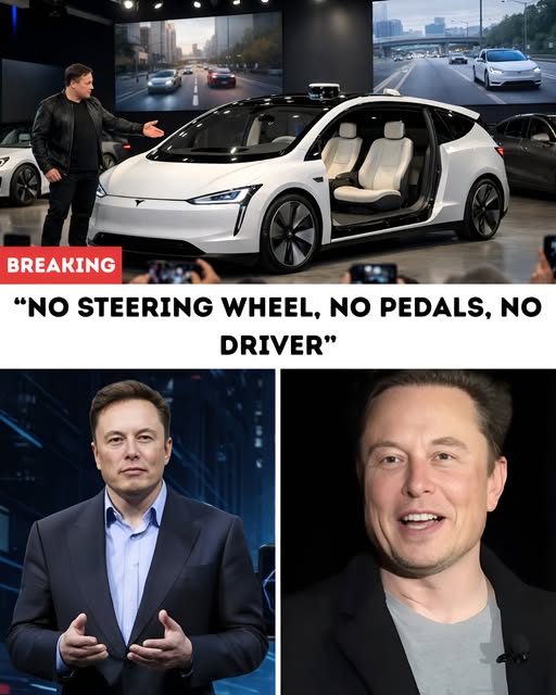 “Elon Musk Launches Tesla’s Fully Self-Driving System: No Steering Wheel, No Pedals, No Driver — Just You and Your Trust in the Machine for a $30,000 Ride That Will Change All Traffic Rules.😮😲 Elon Musk has officially launched  Tesla’s fully self-driving vehicle with no steering  wheel, no pedals, and no human control. No backup. No “just in case.” Just software, sensors, and pure artificial intelligence guiding you through traffic at highway speeds. See comment for full story”